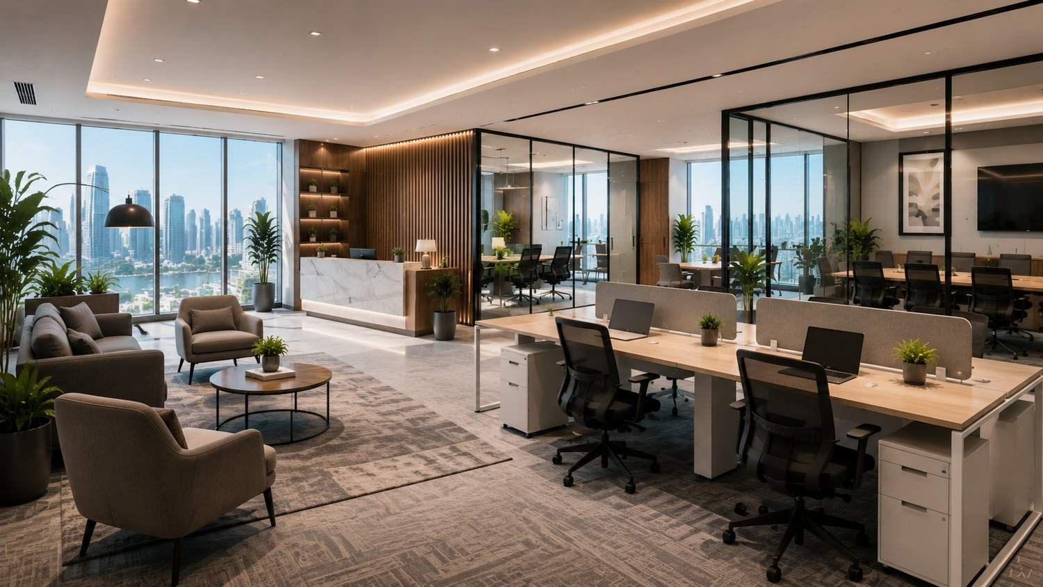 Modern serviced office environment supporting business growth in the UAE