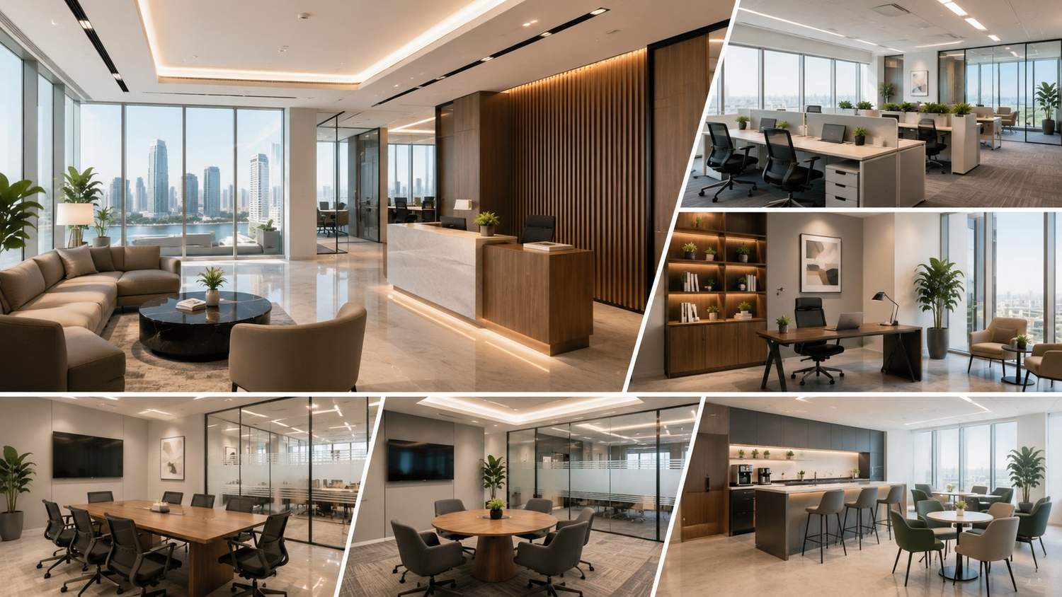 Modern business center environment at The Sandbox Workspaces in Ajman
