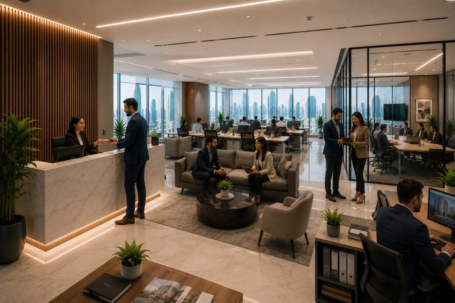 Professionally managed workspace environment