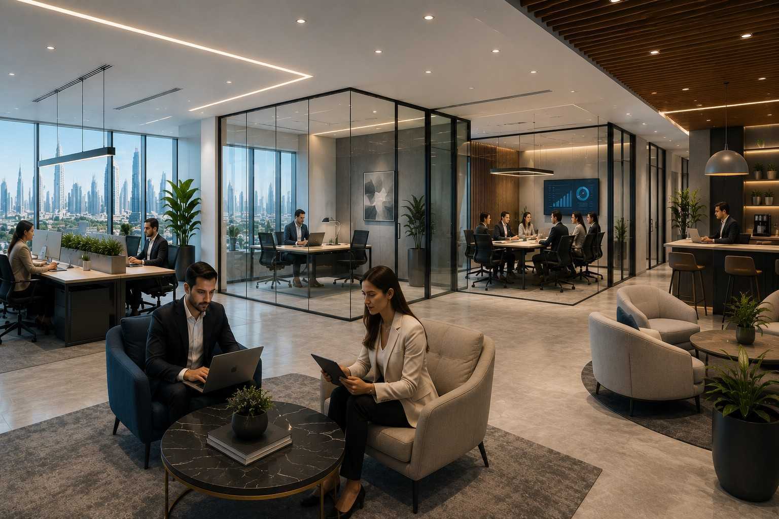 Modern workspace reflecting the future of work