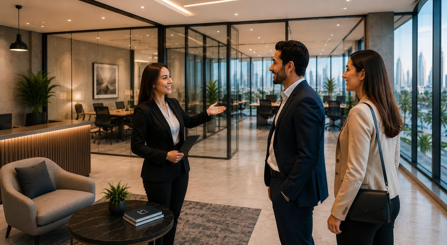 Business center spaces available to view on a guided tour